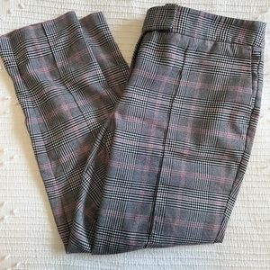 Pink Plaid Pants with Pockets